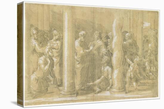 Saints Peter and John Healing the Sick at the Gates of the Temple, C. 1530-Parmigianino-Premier Image Canvas