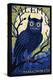 Salem, Massachusetts - Owl Mosaic-Lantern Press-Stretched Canvas