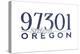 Salem, Oregon - 97301 Zip Code (Blue)-Lantern Press-Stretched Canvas