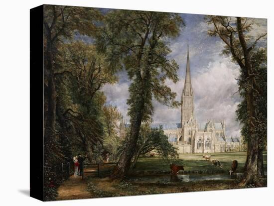 Salisbury Cathedral from the Bishop's Garden, 1826-John Constable-Premier Image Canvas