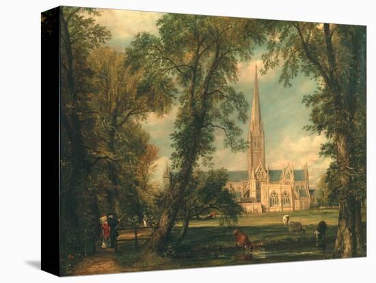 Salisbury Cathedral from the Bishop's Grounds, 1823-26-John Constable-Premier Image Canvas