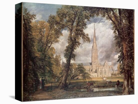 Salisbury Cathedral, from the Bishop's Grounds-John Constable-Premier Image Canvas