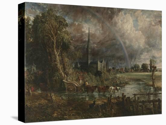 Salisbury Cathedral from the Meadows-John Constable-Premier Image Canvas