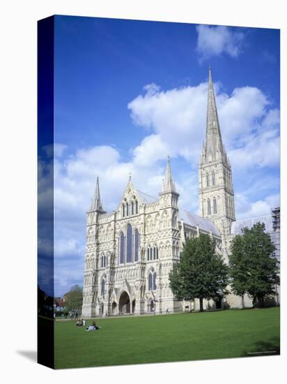Salisbury Cathedral from the Southwest, Salisbury, Wiltshire, England, United Kingdom-David Hunter-Premier Image Canvas