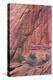 Salmon-Coloured Sandstone Wall with Evergreens-James Hager-Premier Image Canvas