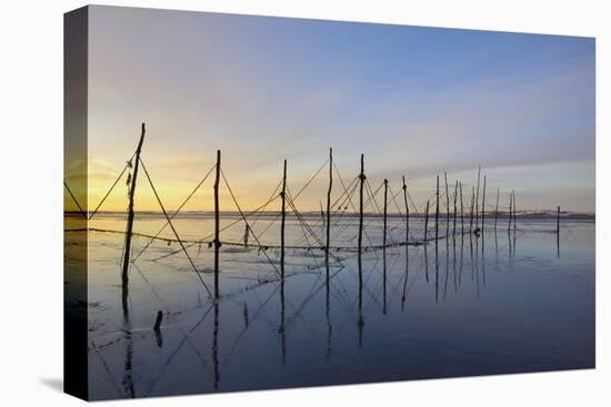 Salmon Fishing Nets, Solway Firth, Near Creetown, Dumfries and Galloway, Scotland, United Kingdom-Gary Cook-Premier Image Canvas