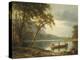 Salmon Fishing on the Caspapediac River (Quebec, Canada)-Albert Bierstadt-Premier Image Canvas