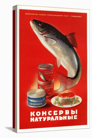 Salmon, Sturgeon - Natural Canned Products-null-Stretched Canvas