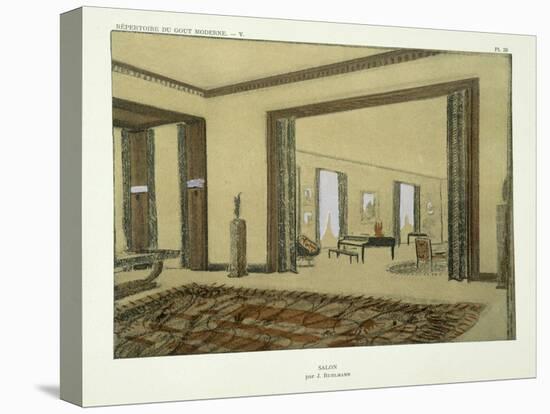 Salon, from 'Repertoire of Modern Taste', Published 1929 (Colour Litho)-Jacques-emile Ruhlmann-Premier Image Canvas