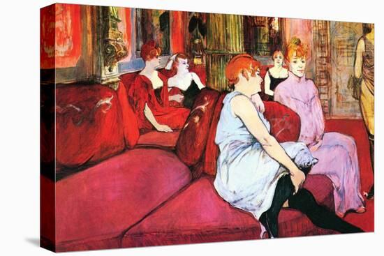 Salon in the Rue De Moulins-Henri de Toulouse-Lautrec-Stretched Canvas