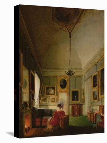 Salon of Hortense De Beauharnais (1783-1837) at Arenenberg (Oil on Canvas)-French School-Premier Image Canvas