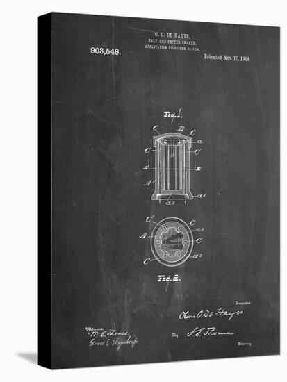 Salt And Pepper Shaker Patent-null-Stretched Canvas