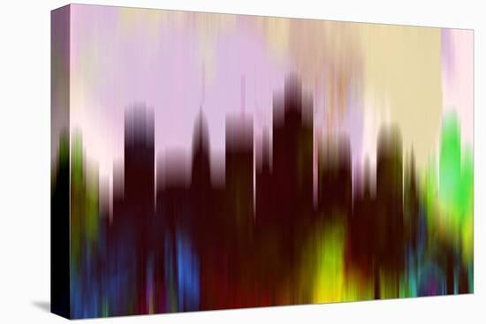 Salt Lake City Downtown Skyline-NaxArt-Stretched Canvas