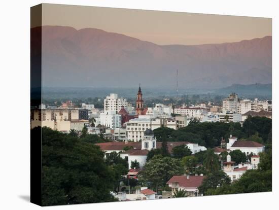 Salta Province, Salta, View from the East, Dawn, Argentina-Walter Bibikow-Premier Image Canvas