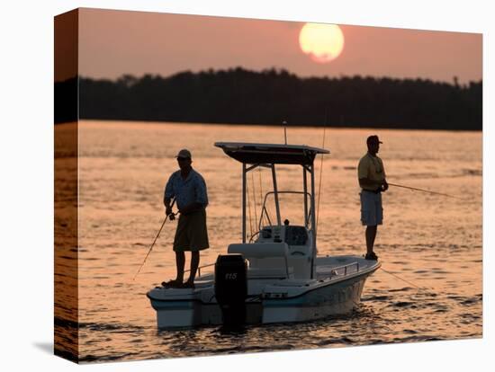 Saltwater Flats Fly fishing in San Carlos Bay, Sanibel Island, Florida-Maresa Pryor-Premier Image Canvas