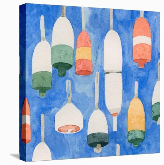 Salty Ocean Buoys I-Emma Caroline-Stretched Canvas