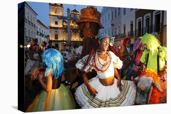 Salvador street carnival in Pelourinho, Bahia, Brazil, South America-Godong-Premier Image Canvas