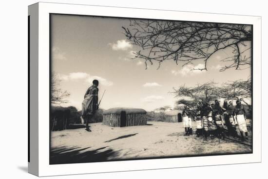 Samburu Dancers Performing Traditional Dance in their Village Boma, Kenya-Paul Joynson Hicks-Premier Image Canvas