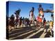 Samburu People Dancing, Laikipia, Kenya-Tony Heald-Premier Image Canvas