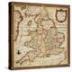 Sampler Depicting a Map of England and Wales, Chain, Double Back and Satin Stitch, by Ann Seaton…-null-Premier Image Canvas