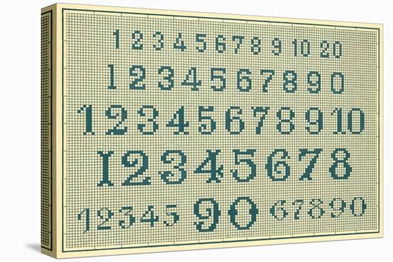 Sampler with Numbers-null-Stretched Canvas