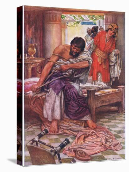 Samson Broke the Ropes That Bound Him-Arthur A. Dixon-Premier Image Canvas