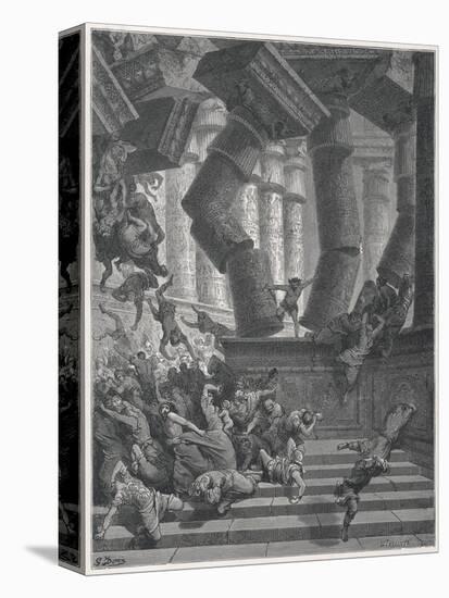 Samson Destroys the Temple-null-Premier Image Canvas