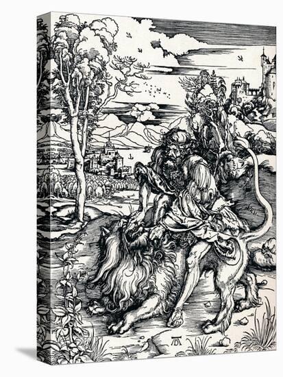 Samson Rending the Lion, 1497-Albrecht Dürer-Premier Image Canvas
