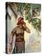 Samson sees Delilah at her window - Bible-James Jacques Joseph Tissot-Premier Image Canvas