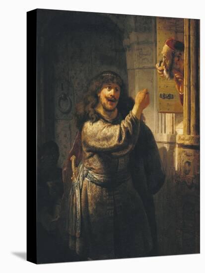 Samson Threatening His Father-In-Law-Rembrandt van Rijn-Premier Image Canvas