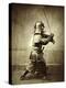 Samurai with raised sword, c1860-Felice Beato-Premier Image Canvas