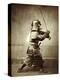 Samurai with Raised Sword, circa 1860-Felice Beato-Premier Image Canvas