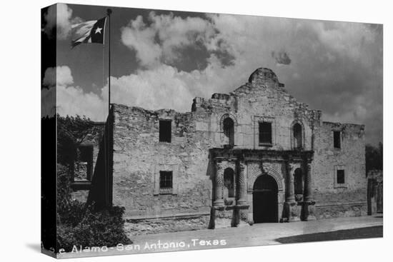 San Antonio, Texas - The Alamo-Lantern Press-Stretched Canvas