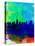 San Antonio Watercolor Skyline-NaxArt-Stretched Canvas