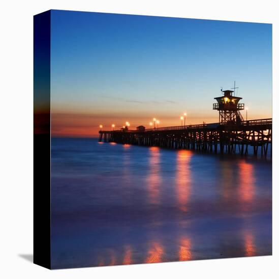 San Clemente Pier-Shane Settle-Stretched Canvas