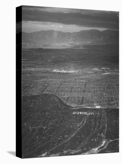 San Fernando Valley Seen from Point over Hollywood. Building Atop Mountain is Don Lee TV Station-Loomis Dean-Premier Image Canvas