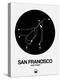 San Francisco Black Subway Map-NaxArt-Stretched Canvas