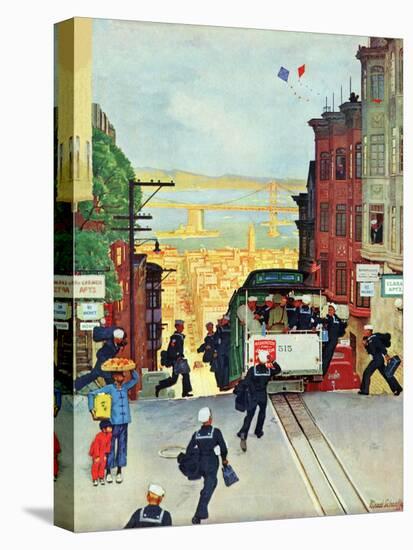 "San Francisco Cable Car," September 29, 1945-Mead Schaeffer-Premier Image Canvas