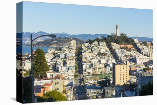 San Francisco, California, hills of the city and Coit Tower in sunshine.-Bill Bachmann-Premier Image Canvas