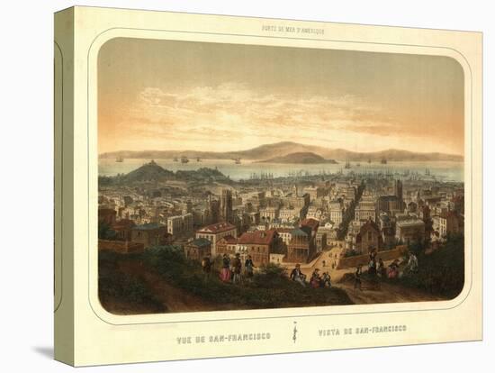 San Francisco, California - Panoramic Map No. 2-Lantern Press-Stretched Canvas