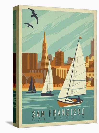 San Francisco, California (Sailboats)-Anderson Design Group-Stretched Canvas