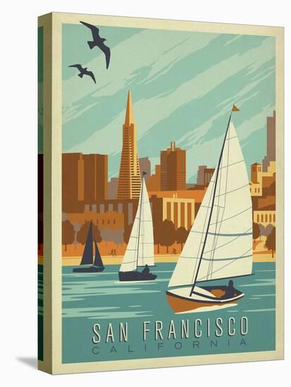 San Francisco, California (Sailboats)-Anderson Design Group-Stretched Canvas