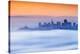 San Francisco, California Skyline Rises Above The Low Fog During Sunrise-Joe Azure-Stretched Canvas