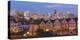 San Francisco, California, Victorian homes and city at dusk-Bill Bachmann-Premier Image Canvas