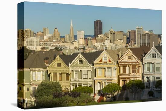 San Francisco, California, Victorian homes and city.-Bill Bachmann-Premier Image Canvas