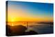 San Francisco Golden Gate Bridge Sunrise California USA from Marin Headlands-holbox-Premier Image Canvas