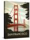 San Francisco, Golden Gate Bridge-Anderson Design Group-Stretched Canvas