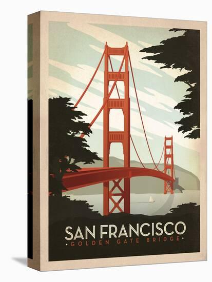 San Francisco: Golden Gate Bridge-Anderson Design Group-Stretched Canvas
