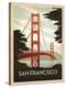 San Francisco: Golden Gate Bridge-Anderson Design Group-Stretched Canvas