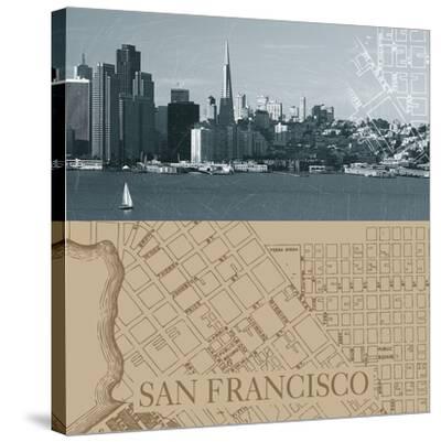'San Francisco Map I' Stretched Canvas Print The Vintage Collection